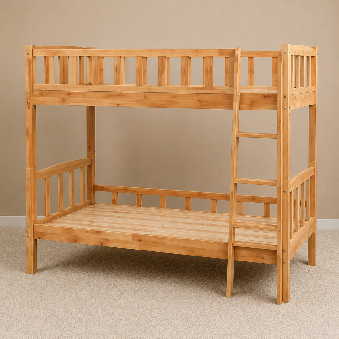 HAZEL Bunk Bed | Classic Space-Saving Wooden Bunk Bed – Natural Finish