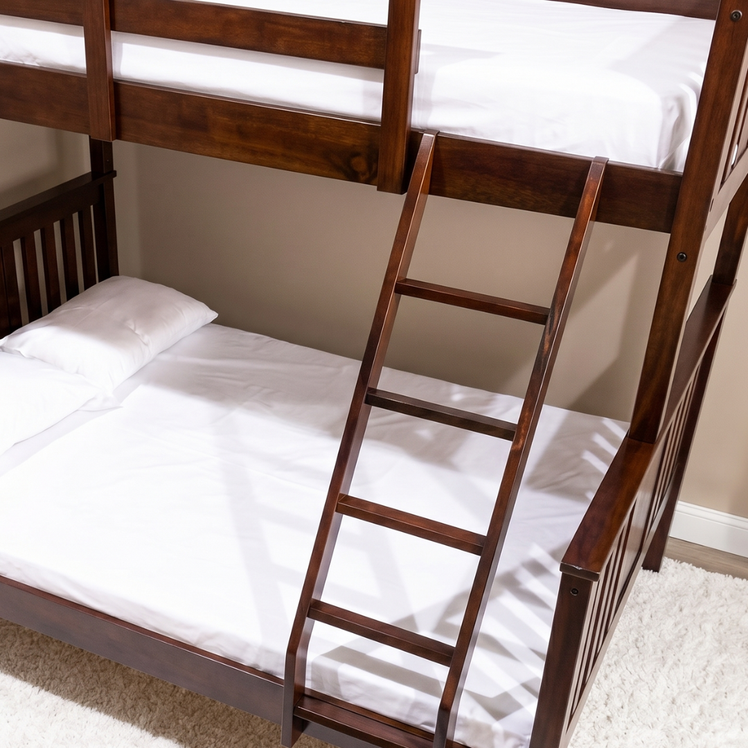 Kristine Bunk Bed | Solid Malaysian Rubberwood, 36"x54"x75"
