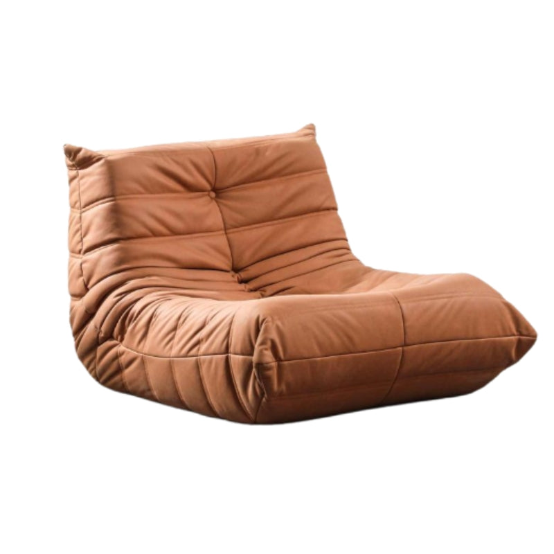 IVY Lounge Chair | Low-Profile PU Leather Seat – Beige & Brown Options