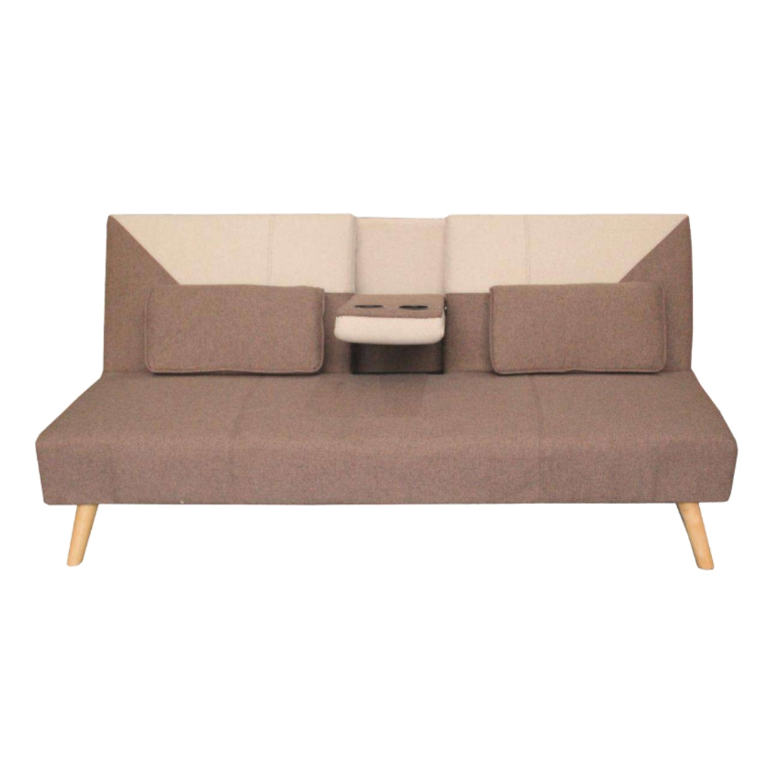 JESSICA Sofa Bed | Leatherette Convertible Sofa with Solid Wood Frame – Brown, Beige, or Green