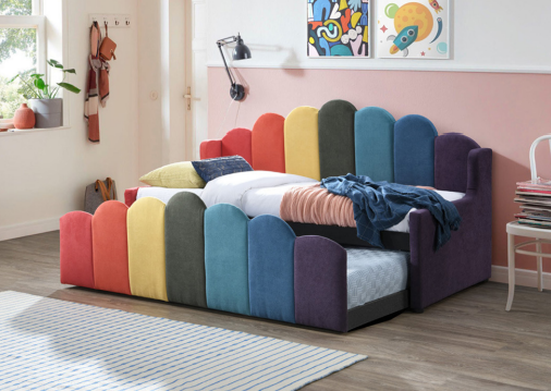 Inigo Daybed | Pull-Out Daybed with Rainbow Design – 36”x75”