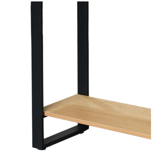 ARAH Console Table – Functional Two-Tier Accent Table in Natural Finish