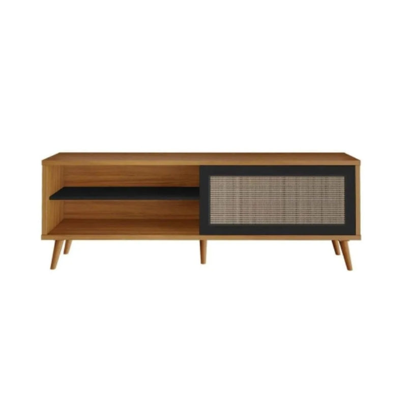 NALA TV Rack | Mid-Century Modern Entertainment Unit with Sliding Door
