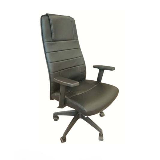 Mike Executive Chair – Sleek Leather Office Chair (Black)