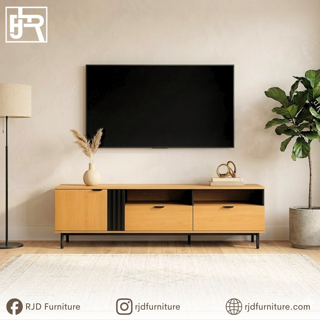 Fiore TV Cabinet | Modern TV Stand with Spacious Storage