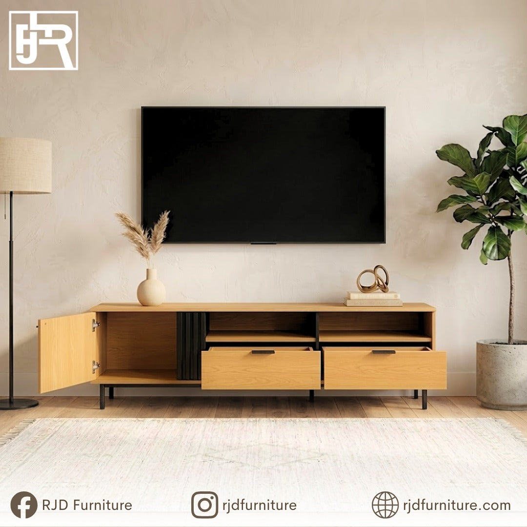 Fiore TV Cabinet | Modern TV Stand with Spacious Storage