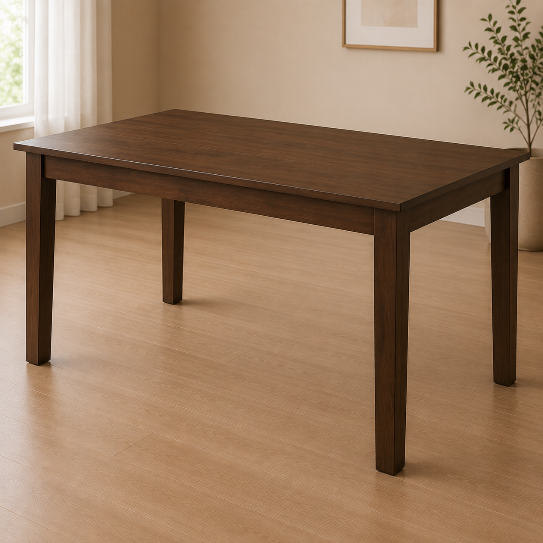 Bean Dining Set | Elegant 6-Seater Dining Set with Solid Wood Table and Comfortable Upholstered Chairs