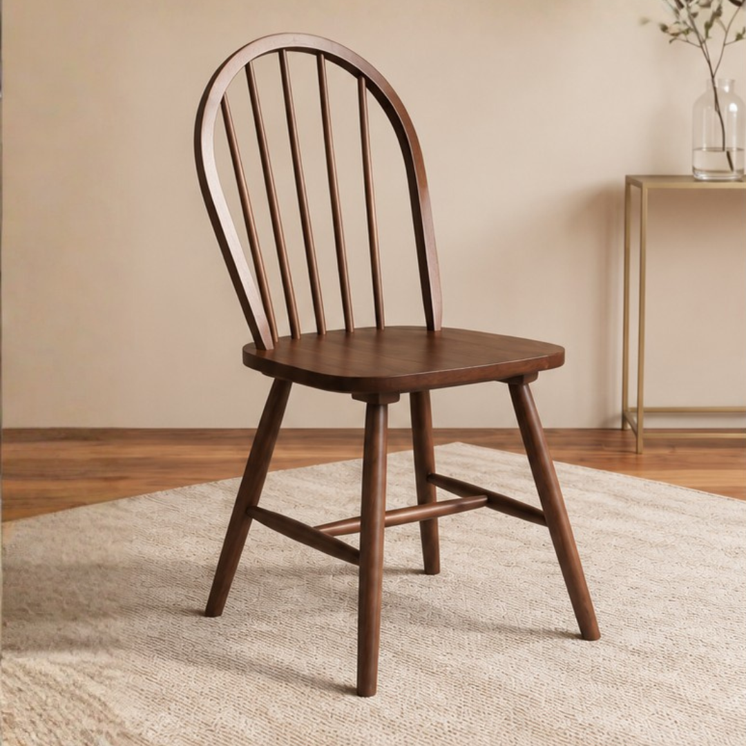 KIM Dining Set | Classic Wooden Dining Set with Windsor Chairs – 4 or 6 Seaters