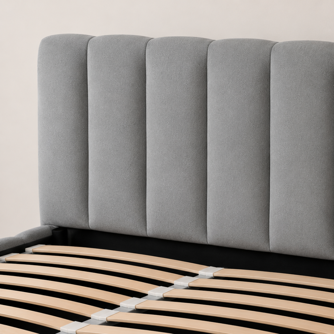 Vella Storage Bed | Modern Upholstered Bed with Smart Storage and Tufted Headboard