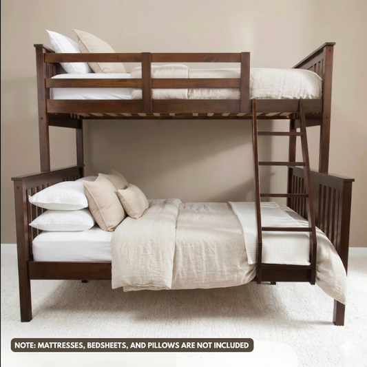 Kristine Bunk Bed | Solid Malaysian Rubberwood, 36"x54"x75"
