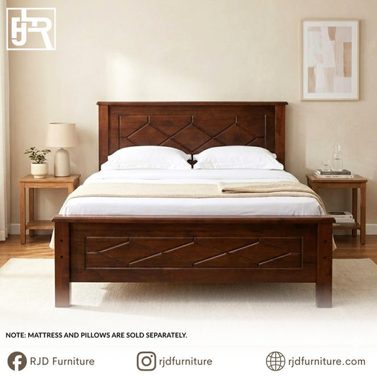 Irene Wooden Bed | Classic Wooden Bed Frame with Cozy and Timeless Design