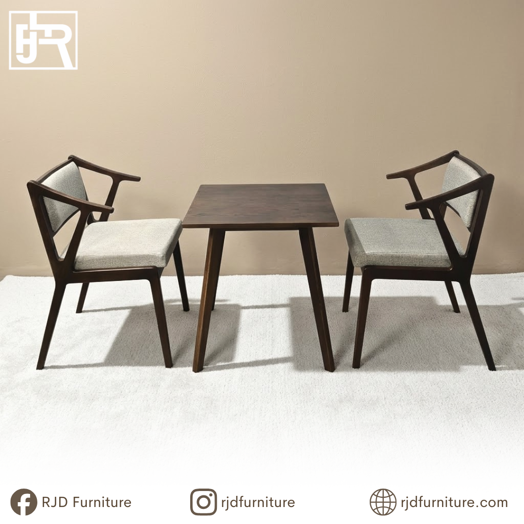 CHANEL Coffee Set | Elegant Coffee Set with Solid Rubberwood Construction and Cushioned Seating