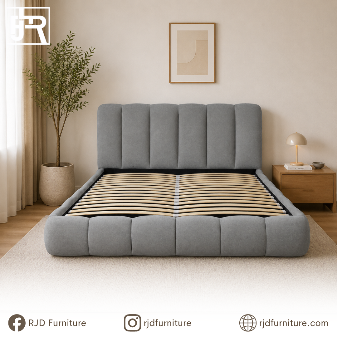Vella Storage Bed | Modern Upholstered Bed with Smart Storage and Tufted Headboard