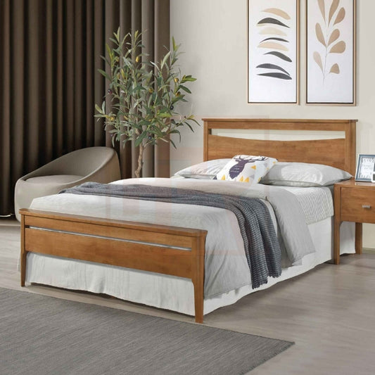 Otis Bed | Sleek Wooden Queen Bed Frame – Oak or Walnut Finish