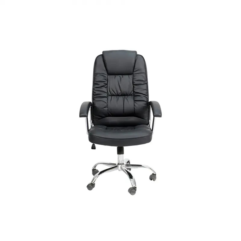 Lewis Office Chair | Ergonomic Executive Chair in Black Leather Finish