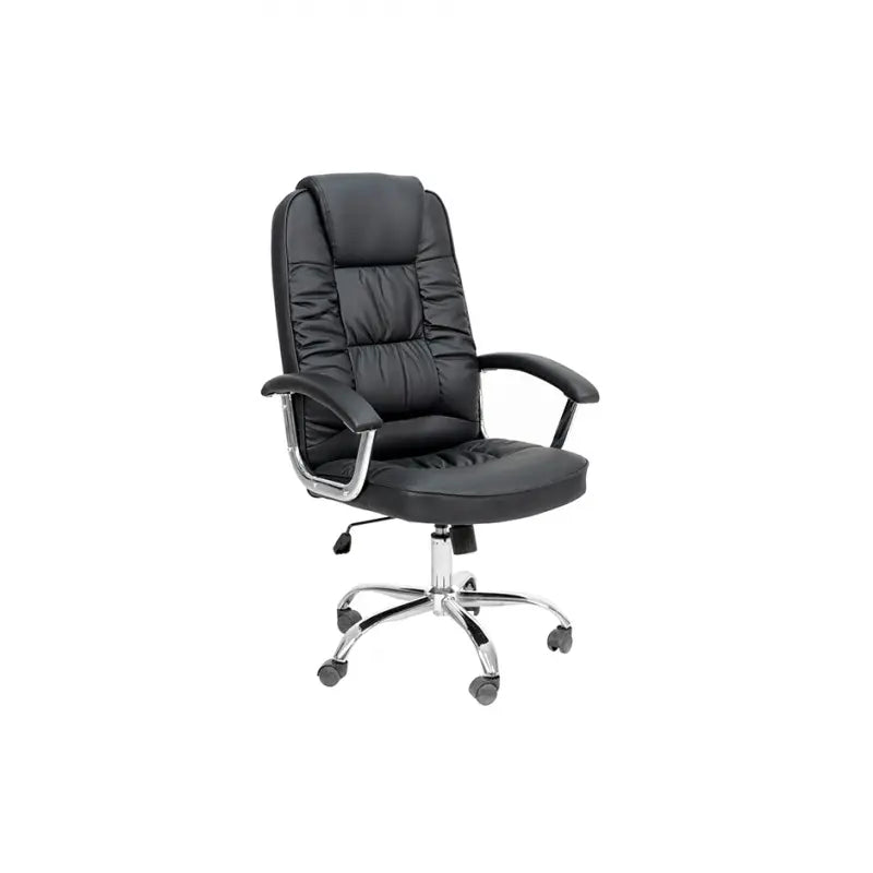 Lewis Office Chair | Ergonomic Executive Chair in Black Leather Finish