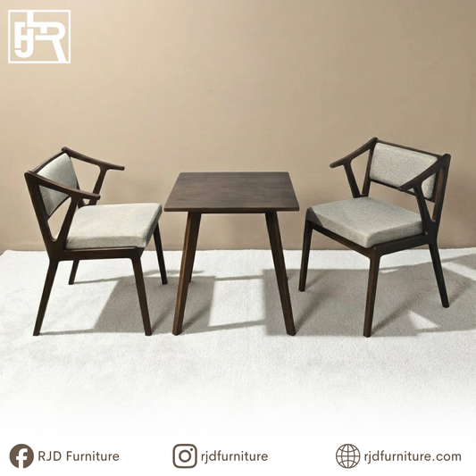 CHANEL Coffee Set | Elegant Coffee Set with Solid Rubberwood Construction and Cushioned Seating