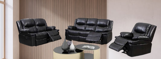 Amelia Recliner Sofa | Manual Recliner with Built-in Cup Holder – Available in 1-Seater, 2-Seater & 3-Seater