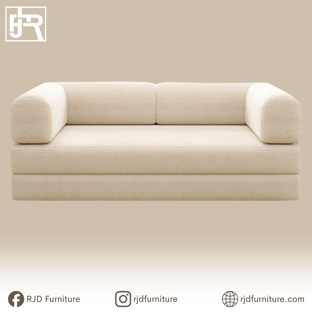 Elle Compressed Sofa | Modular Foam Sofa Bed with Soft Fabric and Flexible Design