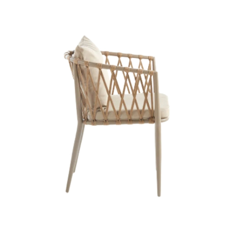 JONA Coffee Table Set | 3-Piece Outdoor/Indoor Set with 2 Woven Chairs & Round Table