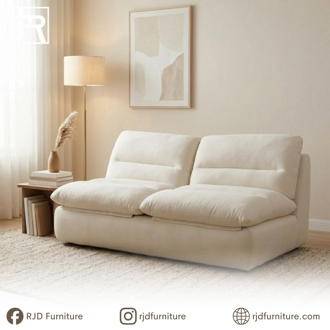 Winter Compressed Sofa | Soft Foam Sofa with Cozy Fabric and Everyday Comfort