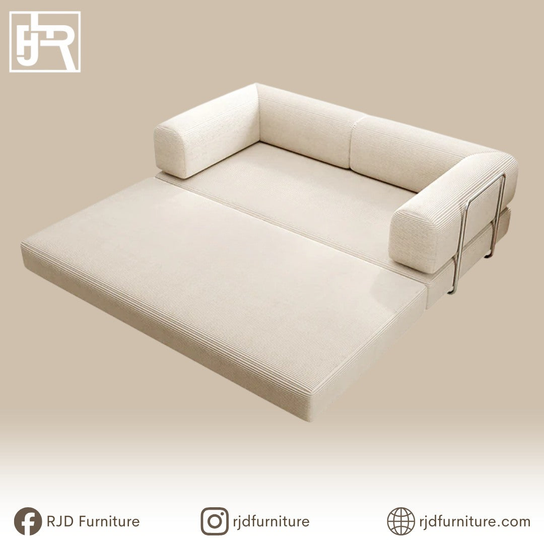 Elle Compressed Sofa | Modular Foam Sofa Bed with Soft Fabric and Flexible Design