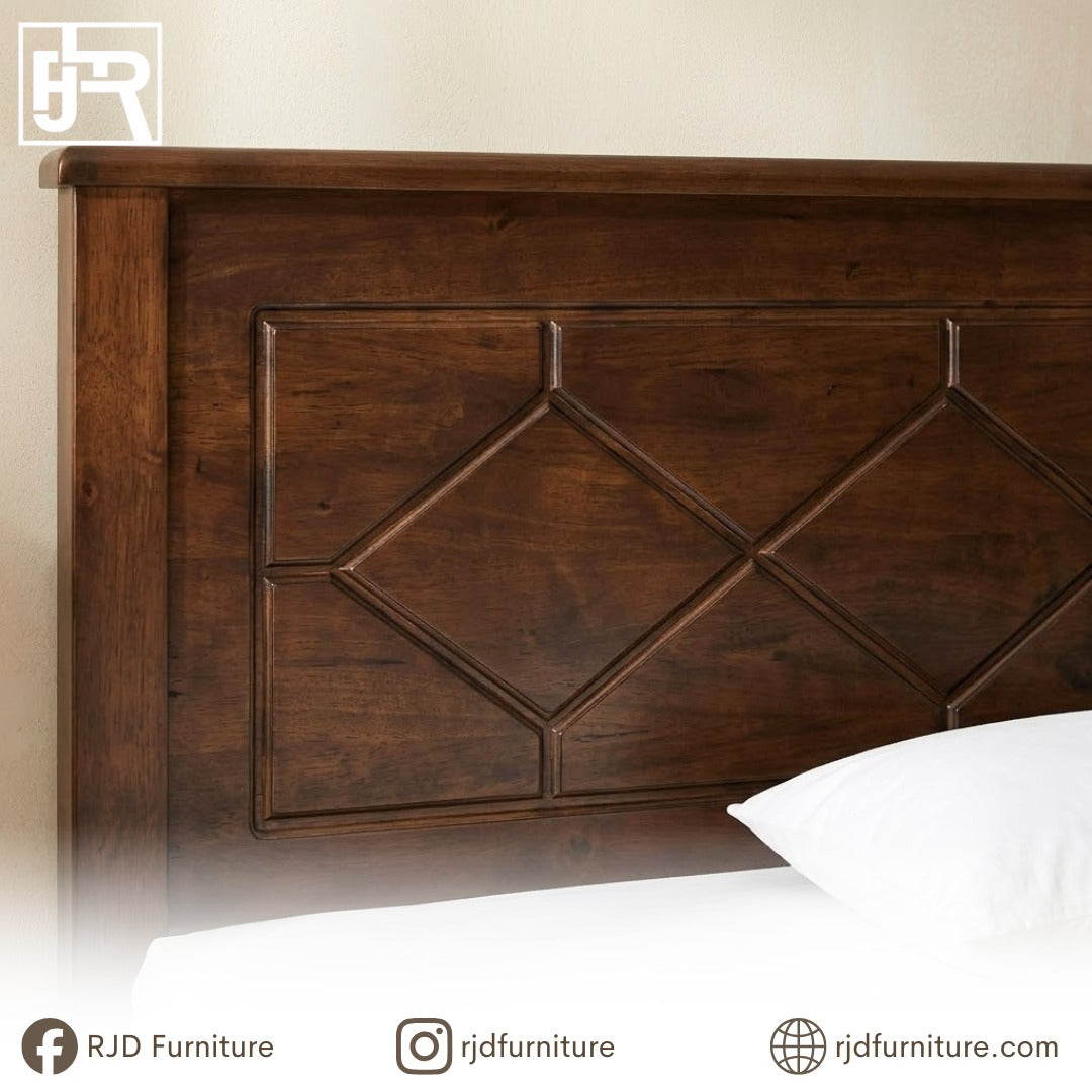Irene Wooden Bed | Classic Wooden Bed Frame with Cozy and Timeless Design