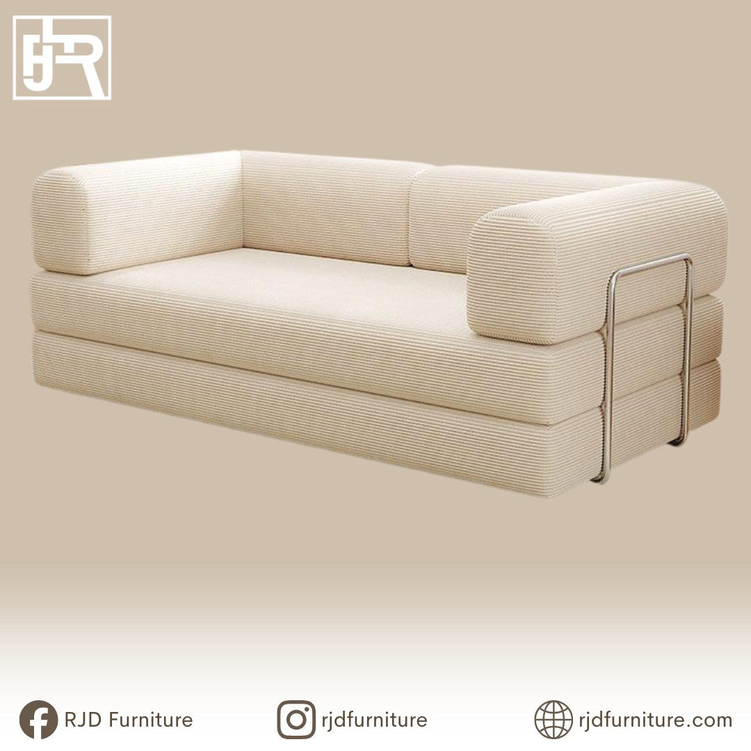 Elle Compressed Sofa | Modular Foam Sofa Bed with Soft Fabric and Flexible Design