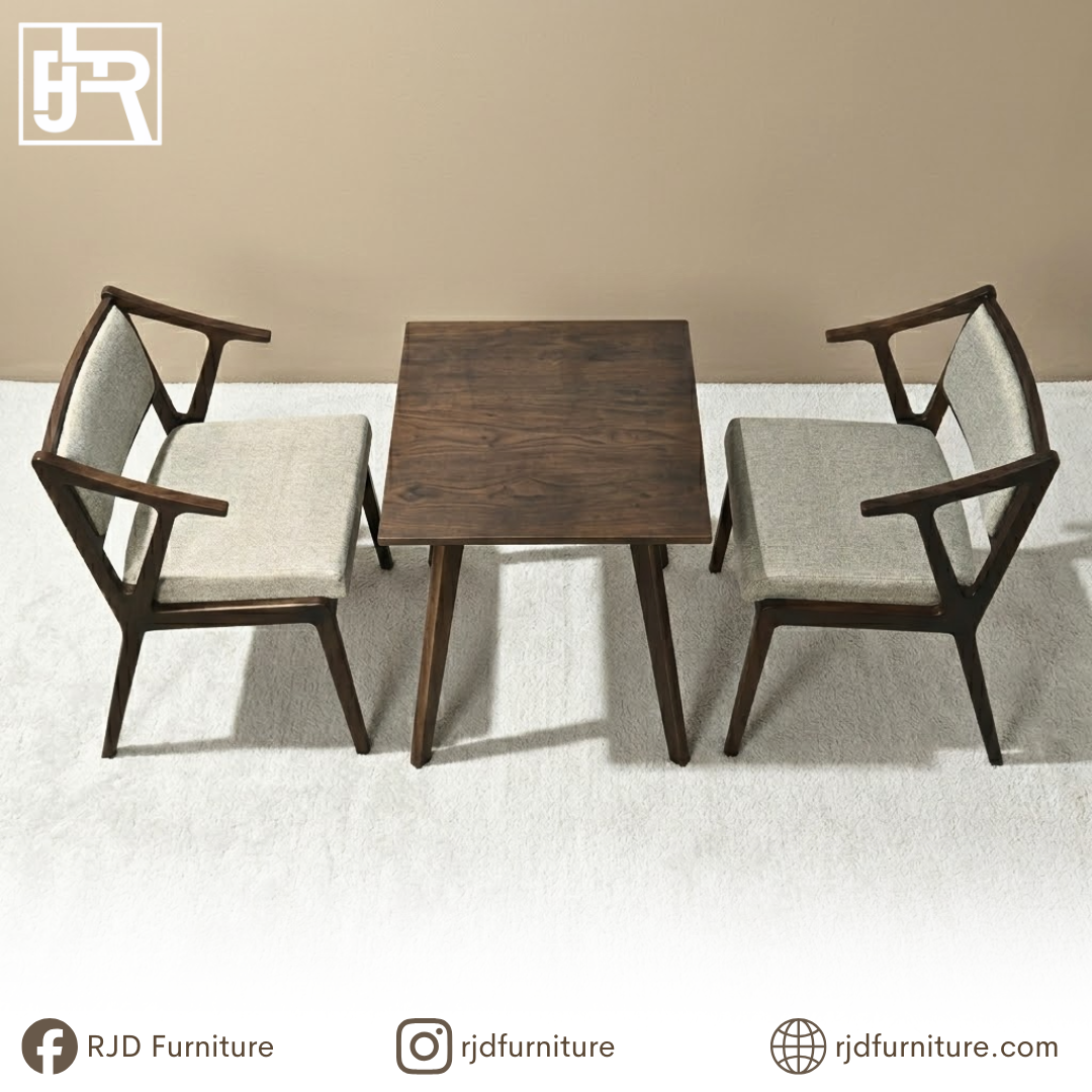 CHANEL Coffee Set | Elegant Coffee Set with Solid Rubberwood Construction and Cushioned Seating