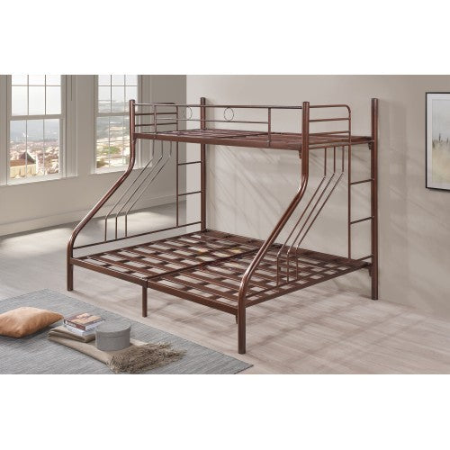 TOMMY Metal Bunk Bed | Single Over Queen Double-Deck Frame