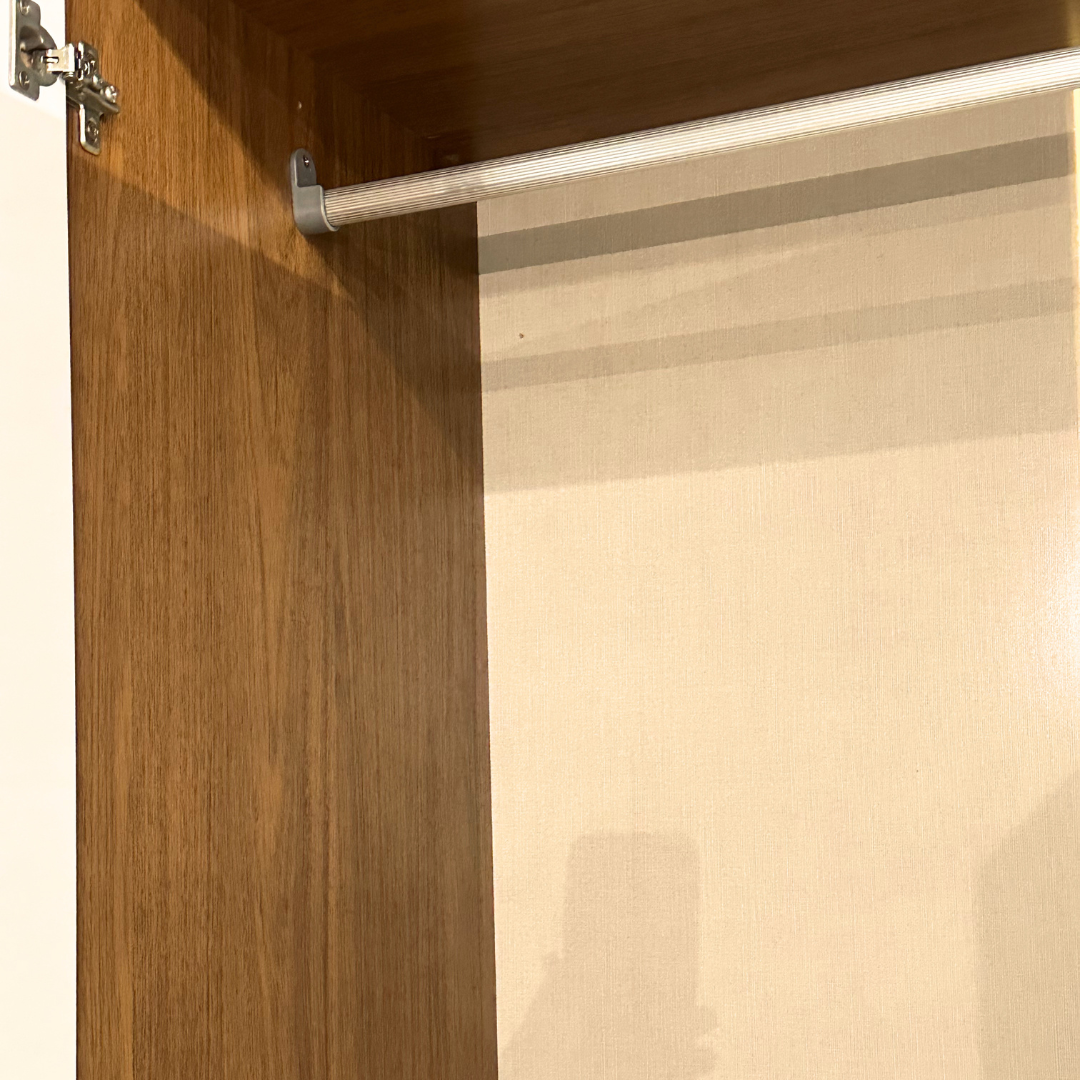 Hope Wardrobe | Modern 4-Door Storage Cabinet in Freijo & Off White
