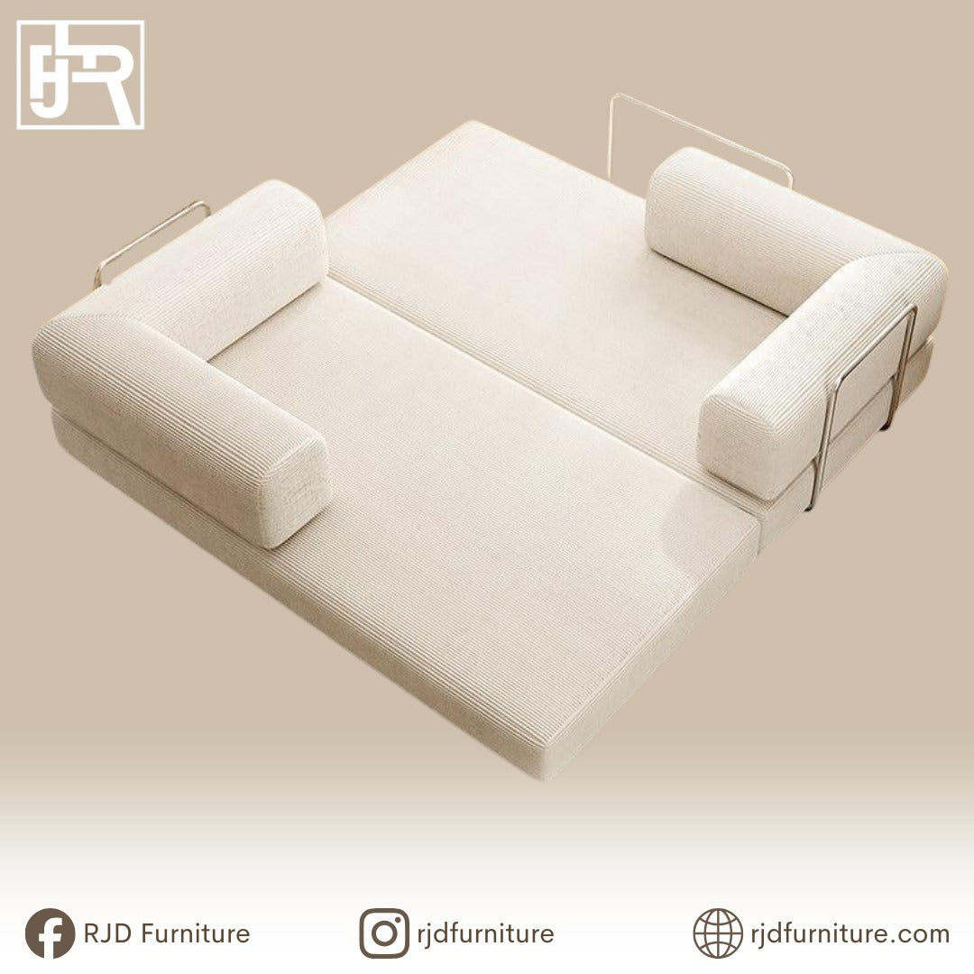 Elle Compressed Sofa | Modular Foam Sofa Bed with Soft Fabric and Flexible Design