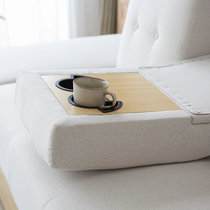 Charlie Sofa Bed | Multifunctional Sofa Bed with Storage Ottoman & Built-In Side Table