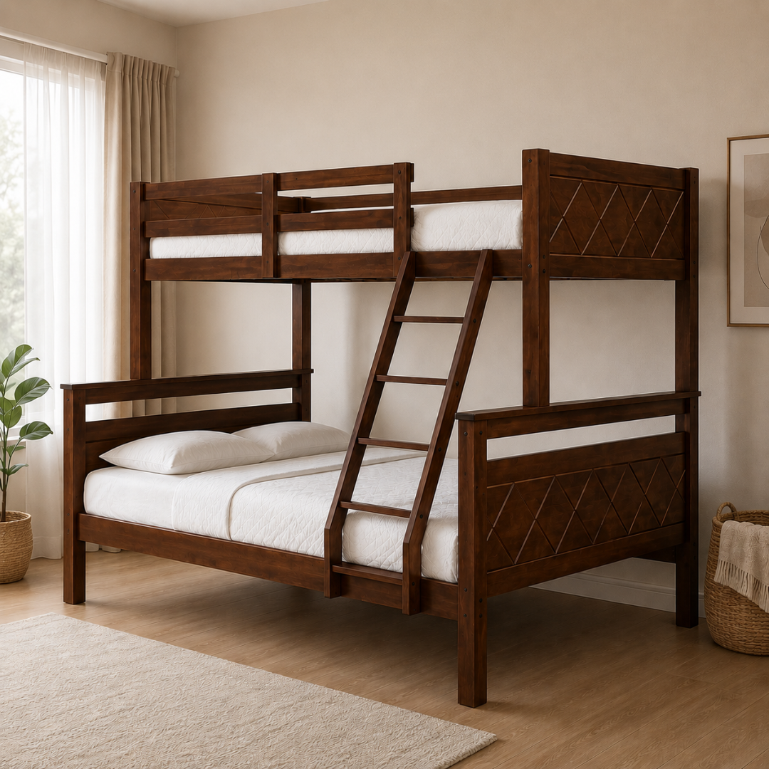LARA Bunk Bed | Space-Saving Wooden Bunk Bed – Dirty Oak Finish