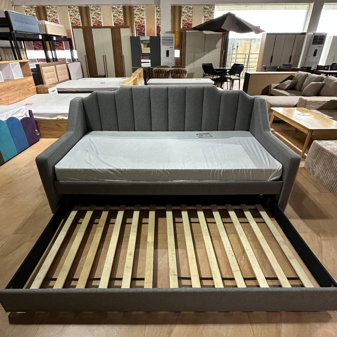 EREN Trundle Bed | Space-Saving Wooden Bed with Hidden Pull-Out Trundle