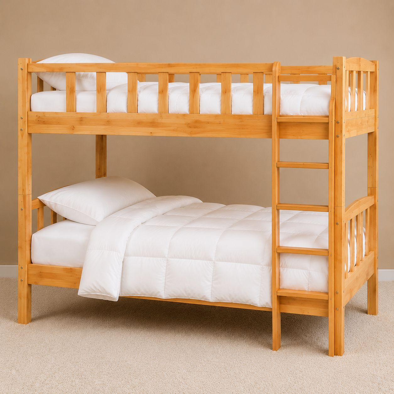 HAZEL Bunk Bed | Classic Space-Saving Wooden Bunk Bed – Natural Finish