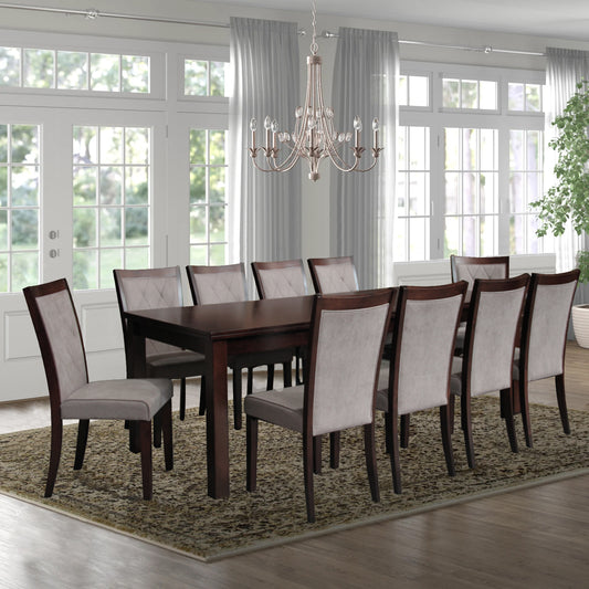 Jade Dining Set | Modern Wooden Table with Comfortable Upholstered Chairs – 10 Seater