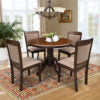 Jiso Dining Set | Modern Wooden Table with Comfortable Upholstered Chairs – 4 or 6 Seaters