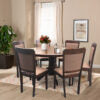 Jiso Dining Set | Modern Wooden Table with Comfortable Upholstered Chairs – 4 or 6 Seaters
