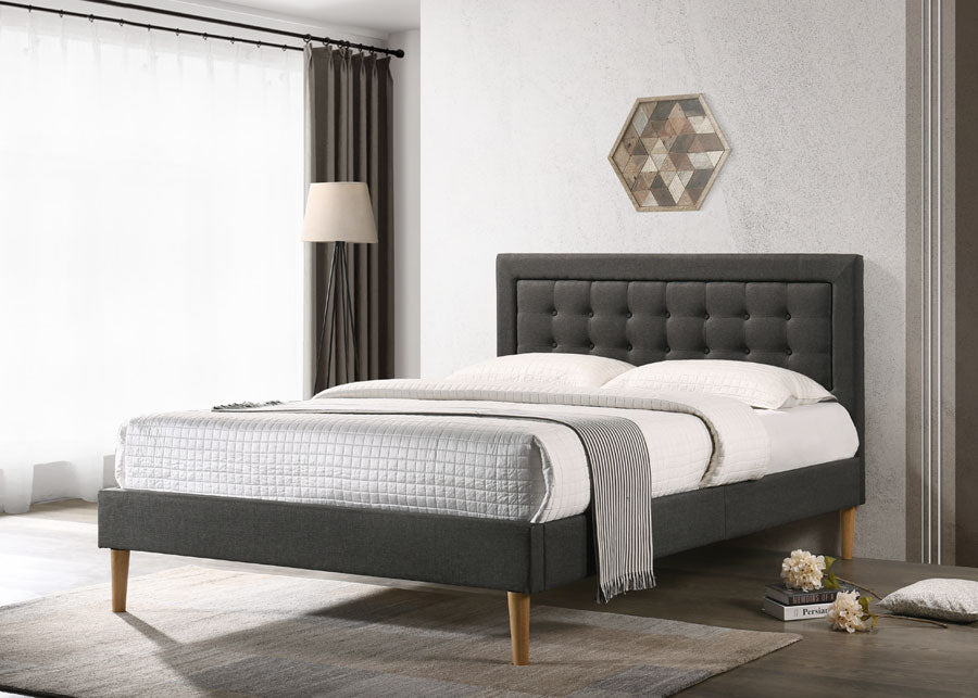 Jordan Bed | Modern Tufted Upholstered Bed – Queen Size