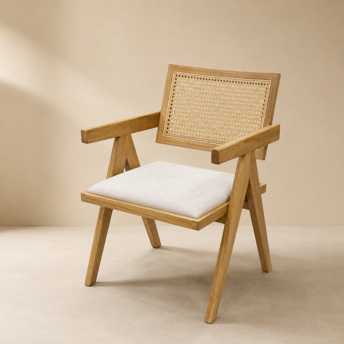 Lucio 6-Seater Solihiya Dining Set | Modern Solihiya Dining Table with Woven Chairs