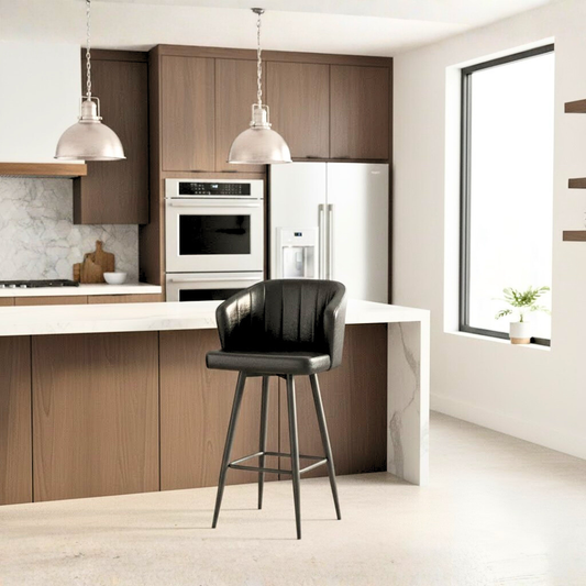 MITSY Modern Barstool | Elegant Black Bar Chair