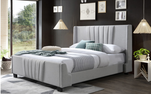 Amira Queen Size Bed | Solid Wood Mahogany, Queen