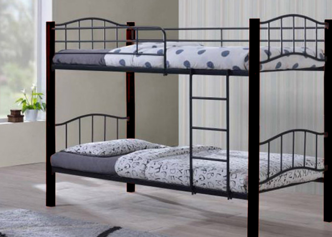 Chevy Double Decker Bed | Wooden Bunk Bed Frame – Wenge Finish (36”x75”)