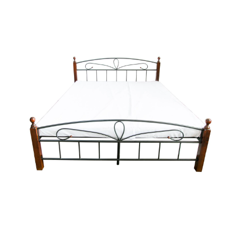 Hilda Double Decker Bed | Malaysian Rubberwood Frame with Metal Headboard, Slats & Footboard