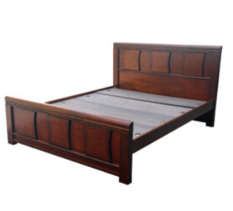 Rhian Solid Wood Bed | Sturdy Frame with Engineered Wood Matting, Queen & King Sizes