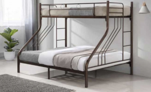 TOMMY Metal Bunk Bed | Single Over Queen Double-Deck Frame