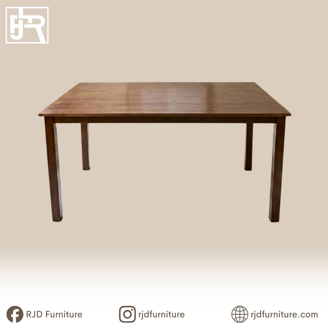 LILLIAN 6-Seater Dining Set | Solid Mahogany Wood Dining Set with Timeless Natural Finish