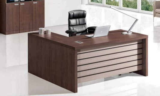 Leo Executive Table – L-Shaped Desk with Mobile Pedestal (160cm)